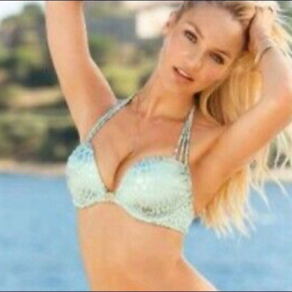 Victoria’s Secret Metallic Python Print Mint Togg… - image 2